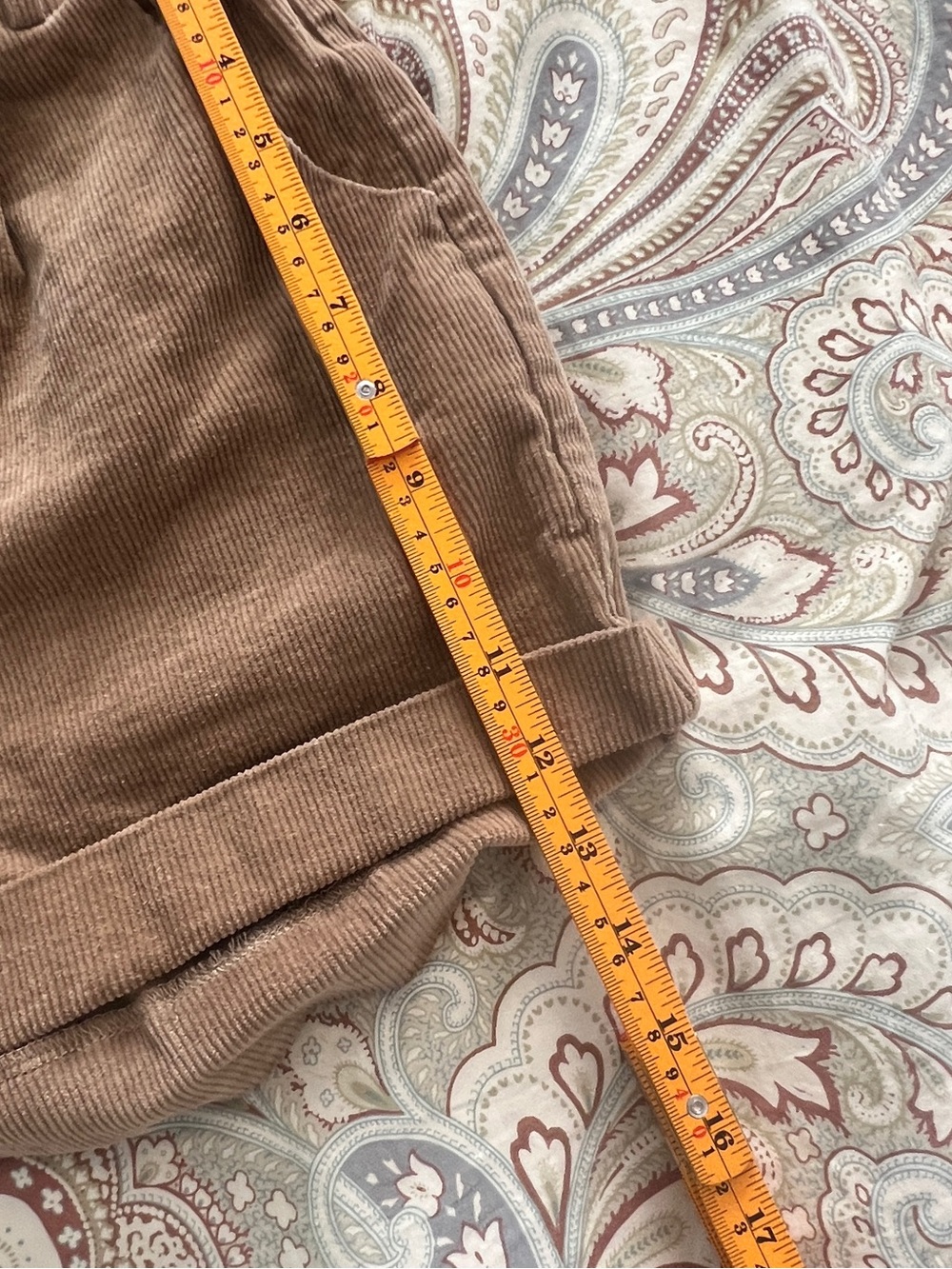Paperbag Corduroy Neutral Cottagecore Casual Cider Shorts M - Picture 5 of 6